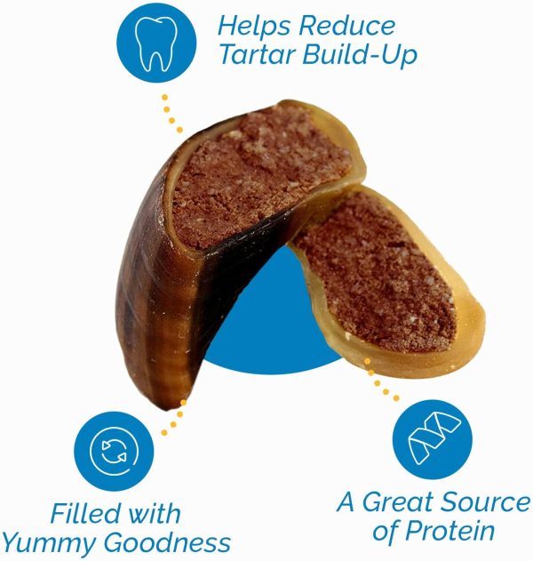 CHEESE FILLED COW HOOVES with Bacon flavor 3 or 10 Count | 100% Natural Dog Dental Treats | Beef Hoof From 123 Treats - Image 5