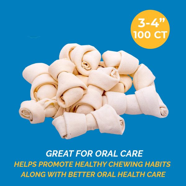 3-4" inches Rawhide Bones Chews | Premium Rawhide Dog Chews (15, 25, 50 or 100 Count) - Image 22