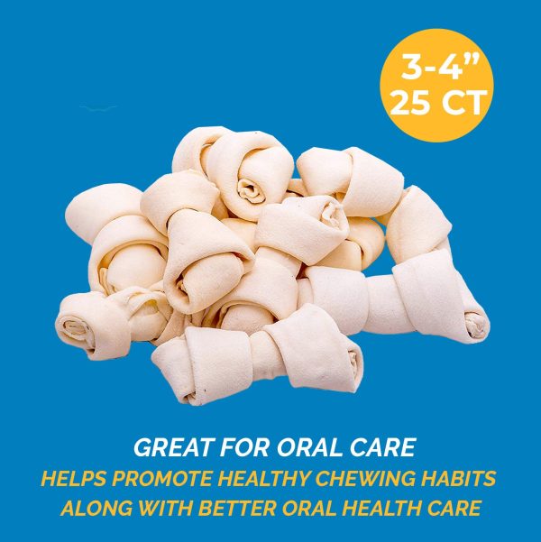 3-4" inches Rawhide Bones Chews | Premium Rawhide Dog Chews (15, 25, 50 or 100 Count) - Image 20