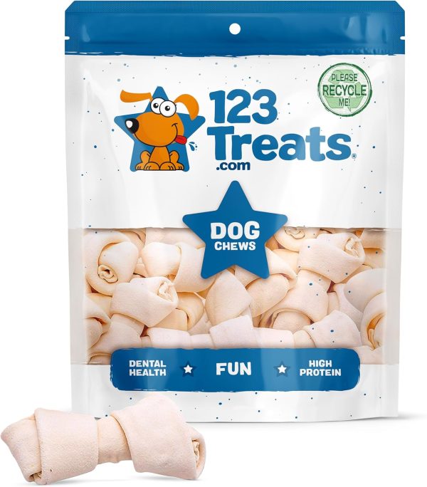 3-4" inches Rawhide Bones Chews | Premium Rawhide Dog Chews (15, 25, 50 or 100 Count) - Image 27