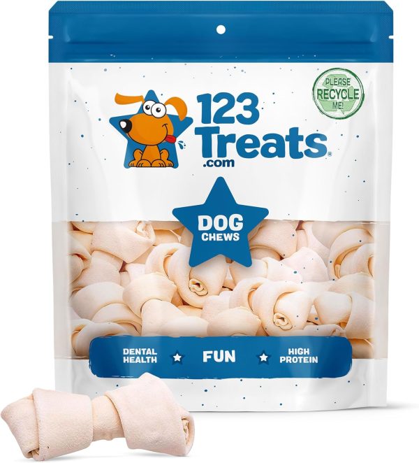 3-4" inches Rawhide Bones Chews | Premium Rawhide Dog Chews (15, 25, 50 or 100 Count) - Image 25
