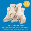 4-5" Rawhide Bones for dogs | Premium Rawhide Chews (50 Count)