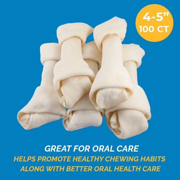 4-5" Rawhide Bones for dogs | Premium Rawhide Chews (50 Count) - Image 12