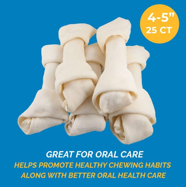 4-5" Rawhide Bones for dogs | Premium Rawhide Chews (50 Count) - Image 10