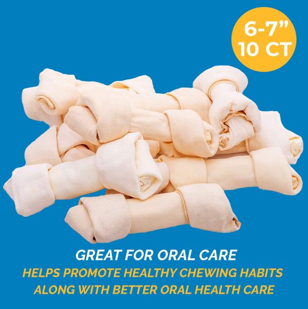 6-7" inches Rawhide Bones Chews for Medium to Large dogs (10 or 30 Count) - Image 8