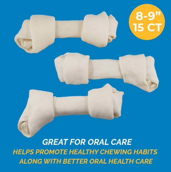 8-9 inches Large Rawhide Bones (15 Count) 100% Natural Bulk Bones - Image 3