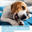 3-4" inches Rawhide Bones Chews | Premium Rawhide Dog Chews (15, 25, 50 or 100 Count)