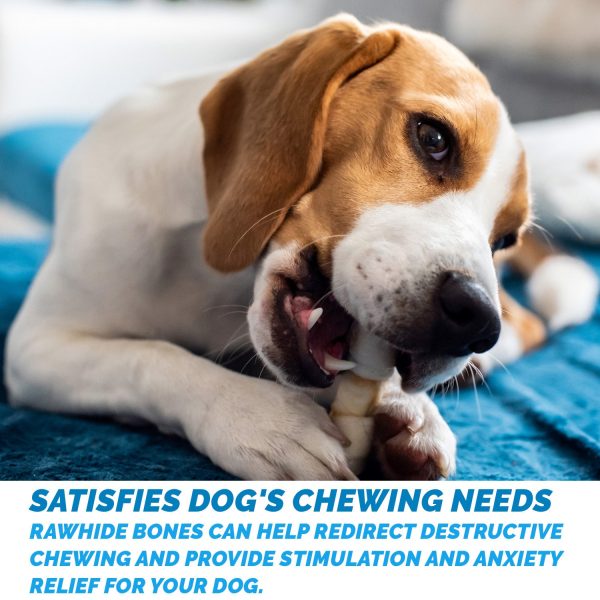 3-4" inches Rawhide Bones Chews | Premium Rawhide Dog Chews (15, 25, 50 or 100 Count) - Image 3
