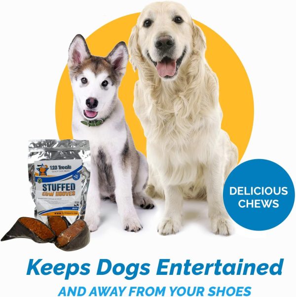 Beef Filled Cow Hooves (3 or 10 Count) 100% Natural Dog Dental Treats From 123 Treats - Image 4