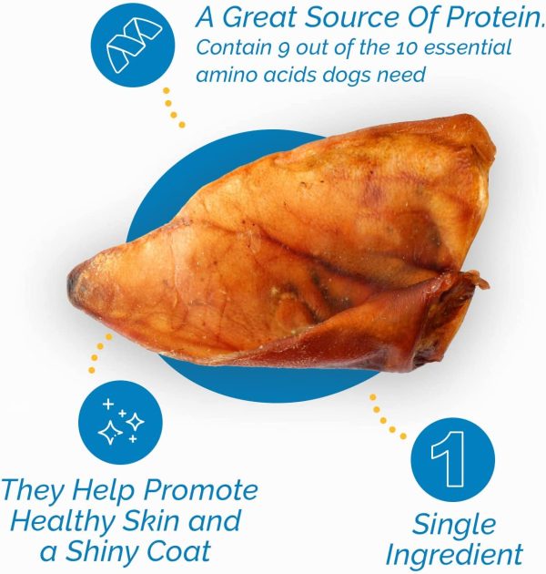 PIG EARS for Dogs Large or Whole sizes -  100% Natural Pork Ears Full of Protein for Your Pet By 123 Treats - Image 4