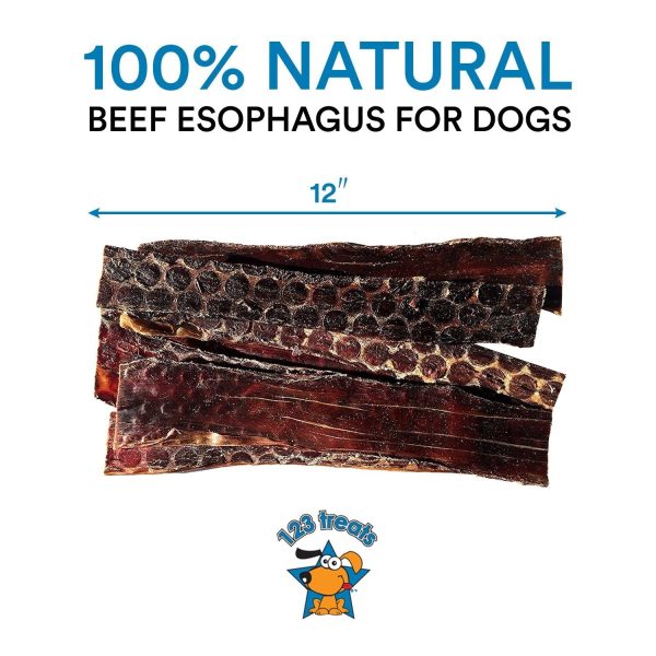 Beef Gullet Chews for Dogs (12 inches - 20 Count) All Natural Beef Treats - Image 3