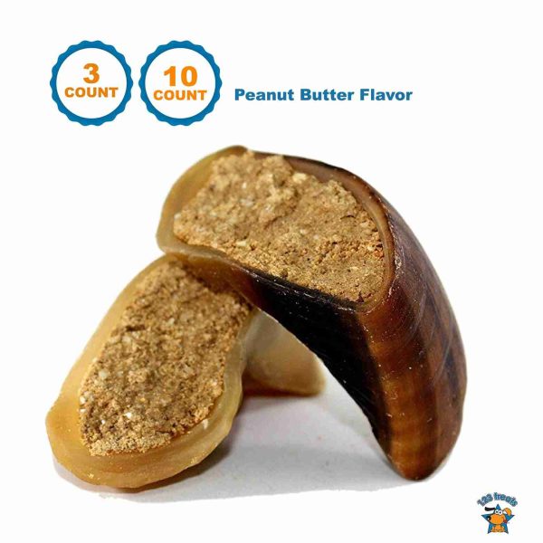 PEANUT BUTTER FILLED COW HOOVES 3 or 10 Count - 100% Natural Dog Dental Treats | Beef Hoof From 123 Treats - Image 8