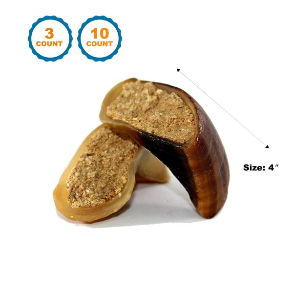 PEANUT BUTTER FILLED COW HOOVES 3 or 10 Count - 100% Natural Dog Dental Treats | Beef Hoof From 123 Treats - Image 7
