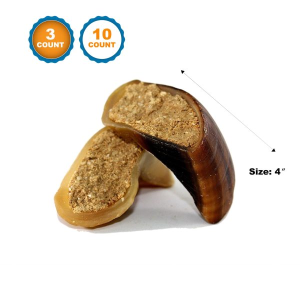 PEANUT BUTTER FILLED COW HOOVES 3 or 10 Count - 100% Natural Dog Dental Treats | Beef Hoof From 123 Treats - Image 5