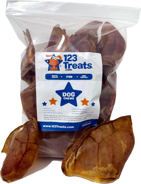 PIG EARS for Dogs Large or Whole sizes -  100% Natural Pork Ears Full of Protein for Your Pet By 123 Treats - Image 23