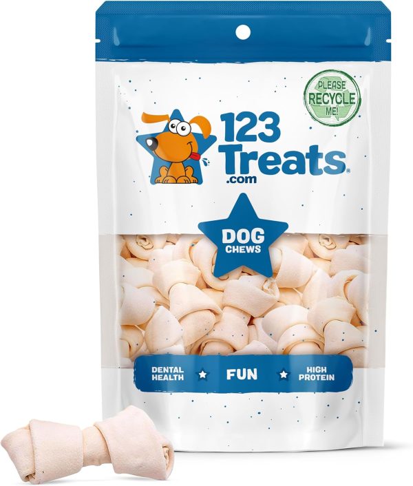 3-4" inches Rawhide Bones Chews | Premium Rawhide Dog Chews (15, 25, 50 or 100 Count) - Image 26