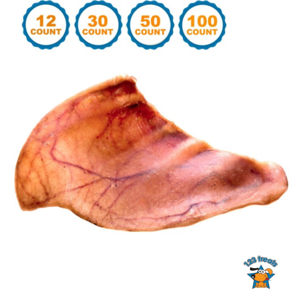 PIG EARS for Dogs Large or Whole sizes -  100% Natural Pork Ears Full of Protein for Your Pet By 123 Treats - Image 2