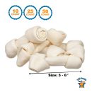 5-6" inches Rawhide Bones | 100% Natural Beef Hides Chews (10, 25 or 50 Count)